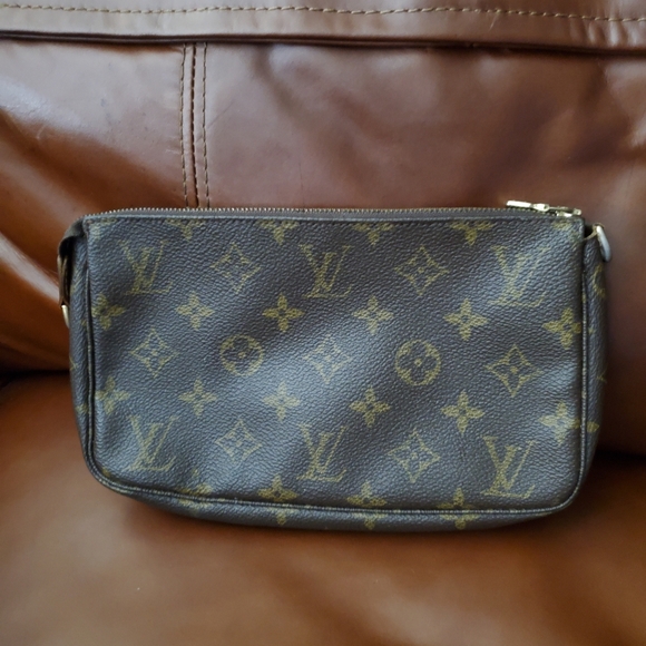 Louis Vuitton Authentic Pochette old style No Leather Strap Vintage 2000 Used - Picture 2 of 12